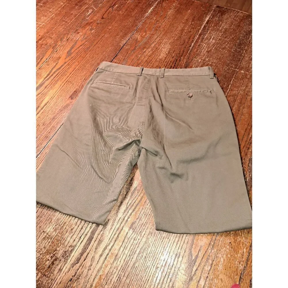 32x32 J Crew Reimagined Flex Brown Athletic Slim Olive Green Brown Pants